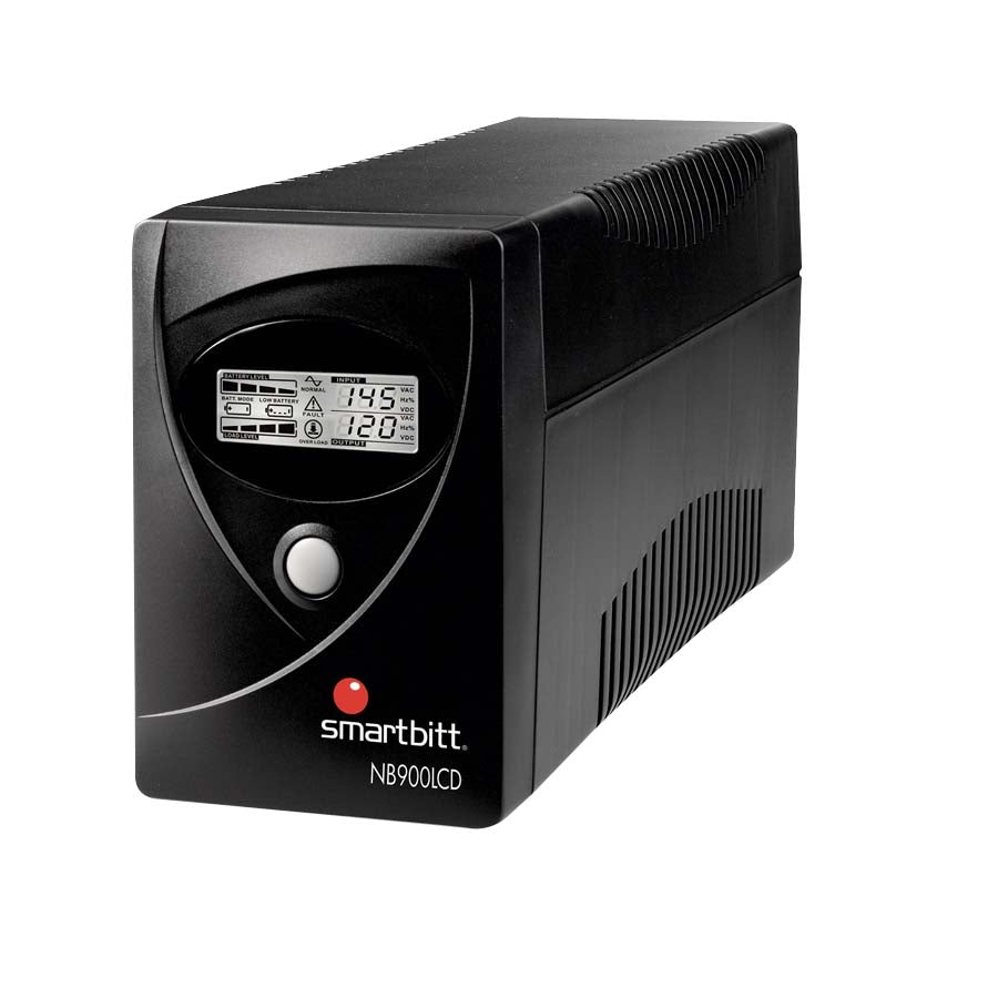 No-Break SMARTBITT SBNB900LCD 900 VA - 6 Contactos, Pantalla LCD, 25 Min Respaldo