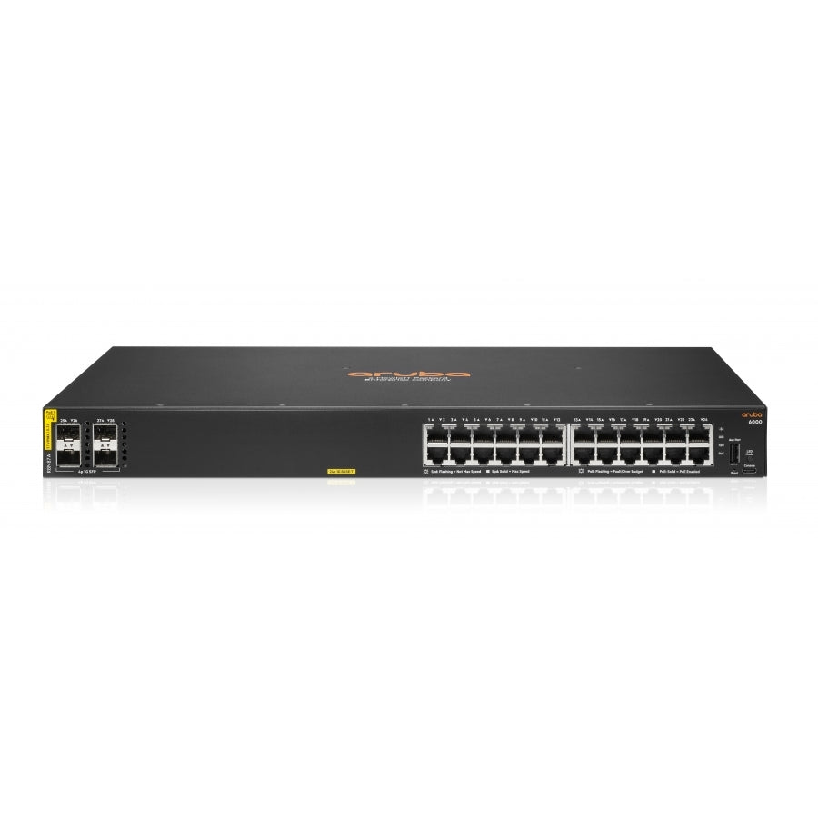 Switch HPE Aruba 6000 24 Puertos Gigabit POE+ 370W - Administrable Capa 2 Imagen principal del producto