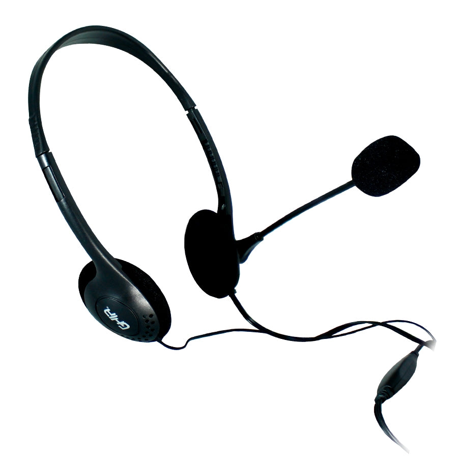 Diadema Alambrica Ghia GAC-215 - Micrófono, Control de Volumen, 3.5MM
