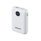 Power Bank ADATA C10022 10000mAh - Carga Rápida USB-C, Batería Blanca