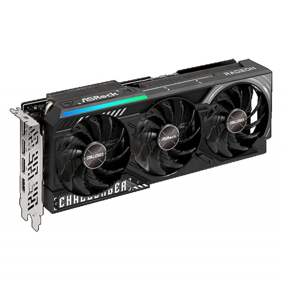 Tarjeta de Video ASROCK RX 9070 XT 16GB GDDR6 - PCIe 5.0, 8K, Triple Fan LED