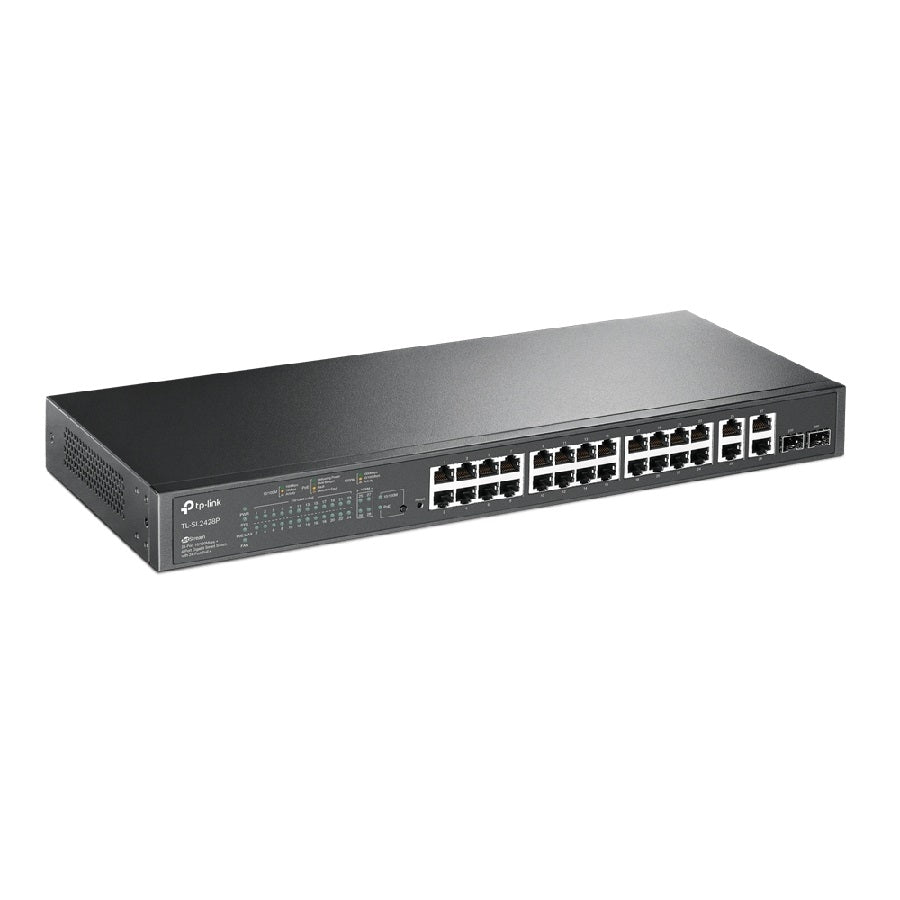 Switch TP-LINK SL2428P 24 Puertos - POE Inteligente 250W, Montaje en Rack Imagen secundaria del producto