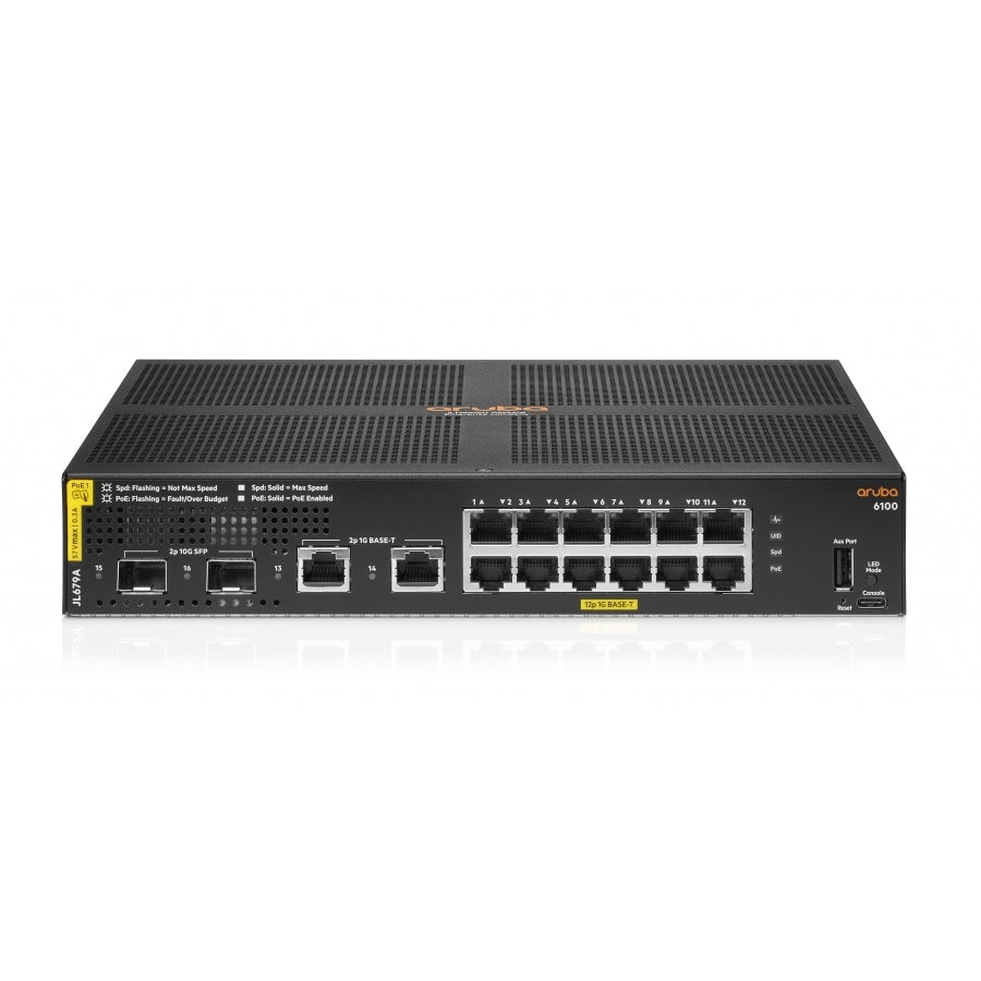 Switch HPE Aruba JL679A 12 Puertos Gigabit POE Administrable - 68 Gbps