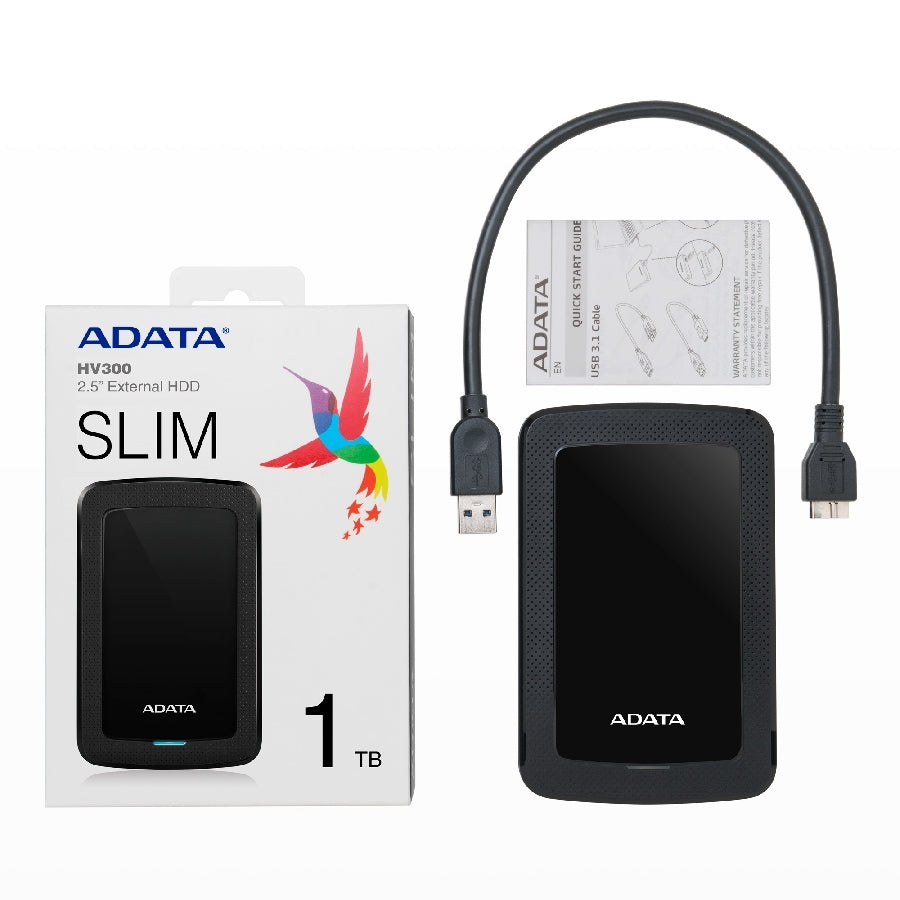 Disco Duro Externo ADATA HV300 1TB - USB 3.2, 2.5 pulgadas, Negro Imagen secundaria del producto