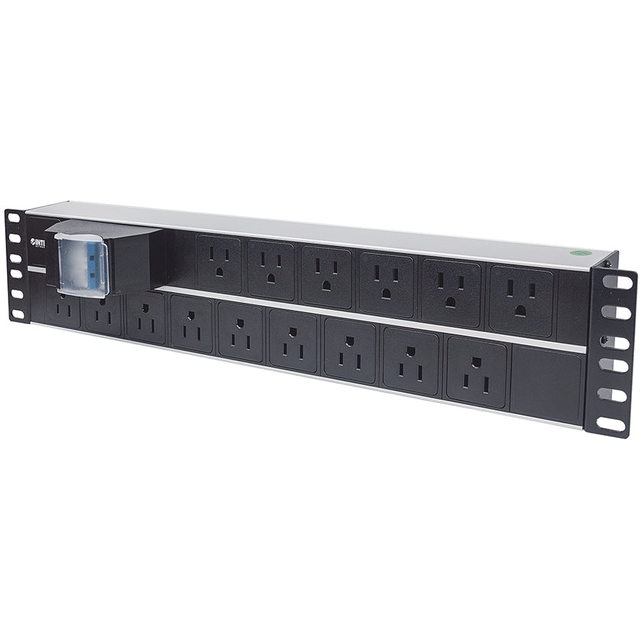 Barra PDU Intellinet 714075 - 15 Contactos Rack 19", 2U, Protección contra Corto Circuito