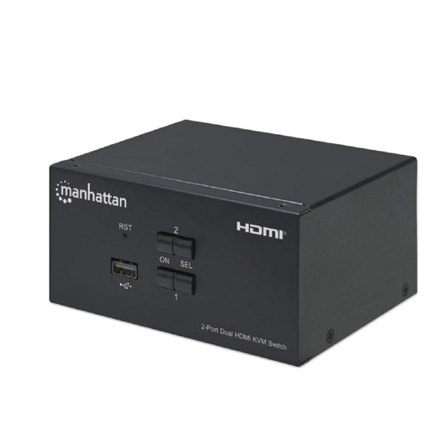 Switch KVM HDMI Manhattan 153522 - Dual Monitor 4K@30Hz USB 2.0