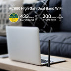 Tarjeta de Red TP-Link Archer T2U Plus USB AC600 Banda Dual 5GHz