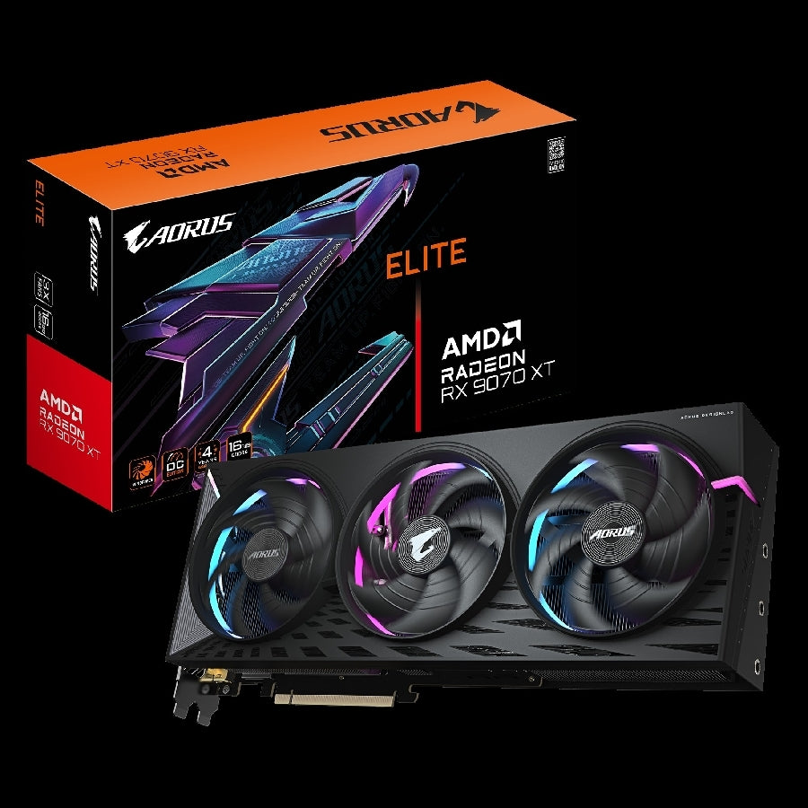Tarjeta de Video Gigabyte Radeon RX 9070 XT AORUS 16GB GDDR6 PCIe 5.0 Imagen principal del producto
