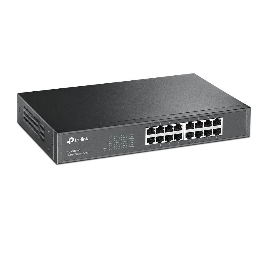 Switch TP-Link TL-SG1016D 16 Puertos Gigabit 10/100/1000 Mbps - Escritorio o Rack