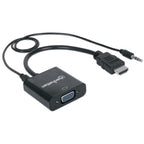 Convertidor Manhattan 151559 HDMI a VGA - Con audio estéreo 3.5mm