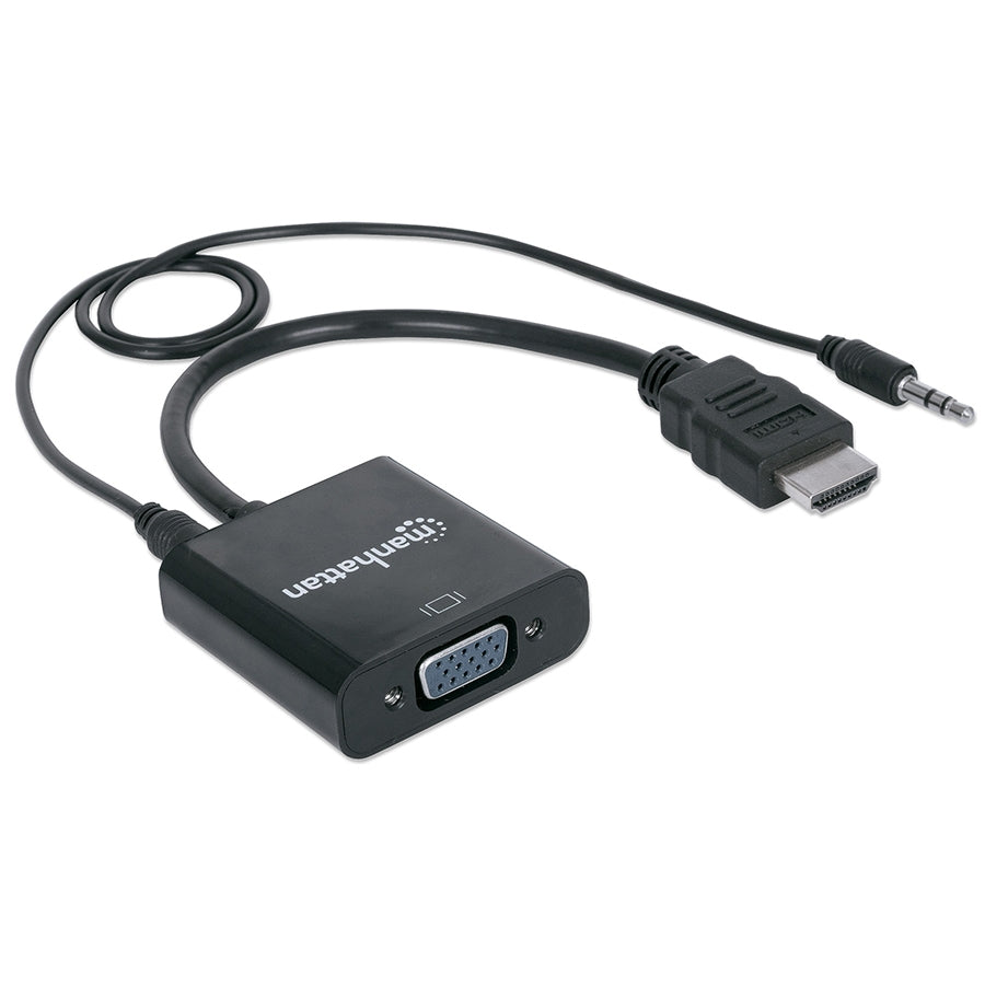 Convertidor Manhattan 151559 HDMI a VGA - Con audio estéreo 3.5mm