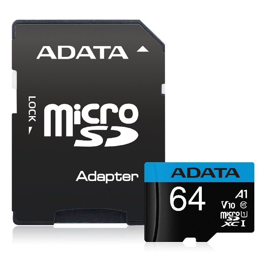 Memoria ADATA Micro SDXC 64GB UHS-I Clase 10 V10 A1 con Adaptador