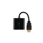 Adaptador ACTECK Shift Plus HDMI a VGA 20cm 4K Plateado Dorado