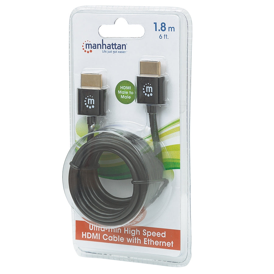 Cable HDMI Manhattan 394369 2.0 Ultradelgado 1.8m - Alta Velocidad 18 Gbps Imagen principal del producto
