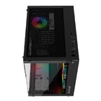 Gabinete Ocelot Gaming A-Cube 1 Mid Tower - Cristal Templado, 3 Ventiladores