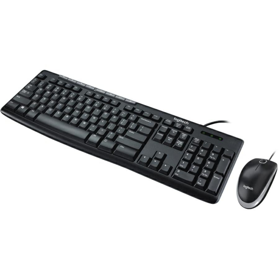 Teclado y Mouse Logitech MK200 Multimedia Alámbrico USB - Teclas Silenciosas, Controles Multimedia