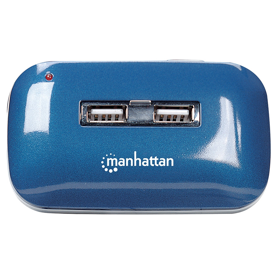 Hub USB Manhattan 161039 7 Puertos USB 2.0 - Alta velocidad 480 Mbps con fuente