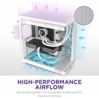 Gabinete NZXT H6 Flow - Vidrio Templado, RGB, Soporta ATX/Micro-ATX/Mini-ITX
