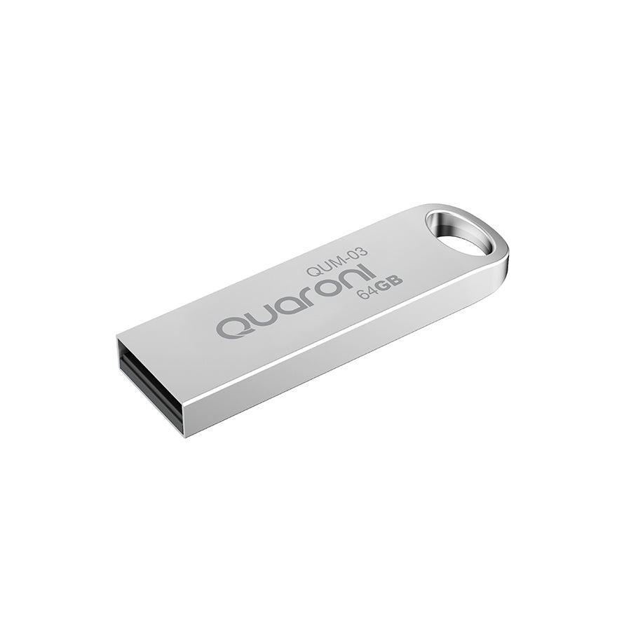 Memoria USB Quaroni QUM-03 64GB Metálica - Compatible Android/Windows/Mac