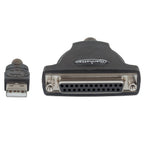 Convertidor Manhattan 336581 USB a Paralelo DB25 - 1.8m, 1.2 Mbps
