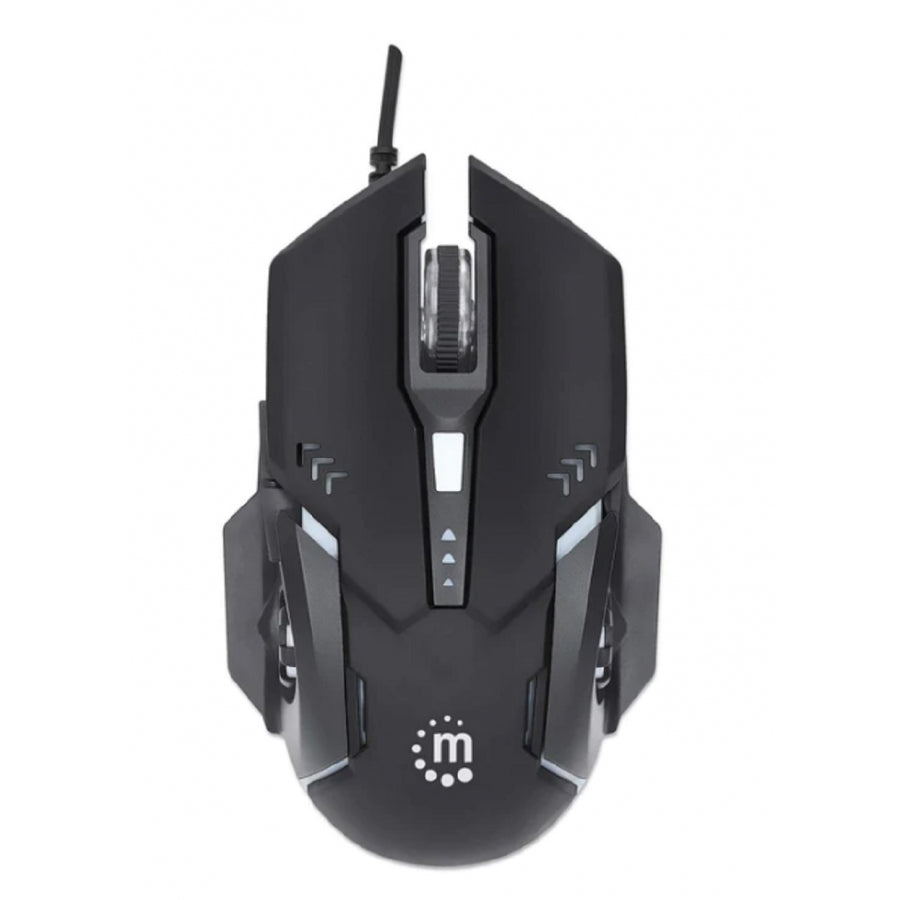 Mouse Óptico Manhattan 179256 Gaming 6 Botones - 3200 DPI, LED RGB