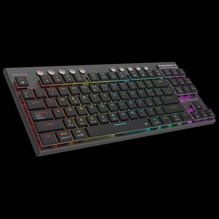 Teclado Gamer Balam Rush BR-940405 Mecánico RGB Inalámbrico Recargable