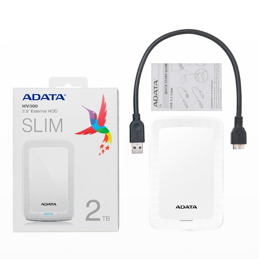 Disco Duro Externo ADATA HV300 2TB - USB 3.2, Portátil, Compatible Windows/Mac/Linux