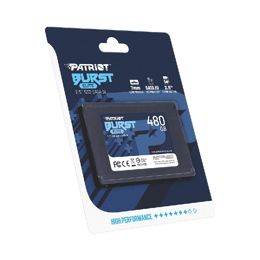 SSD Patriot Burst Elite 480GB 2.5" SATA - 450MB/s Lectura, Ideal para PC y Laptop Imagen principal del producto