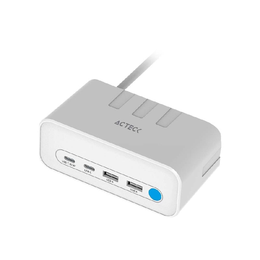 Cargador de escritorio Acteck Energon MATE CE4676 7 en 1 - USB-C y puertos USB