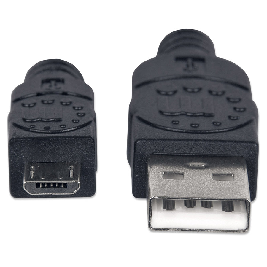 Cable USB Manhattan 307161 USB-A a Micro-B 1.0m - Alta velocidad 2.0, Negro