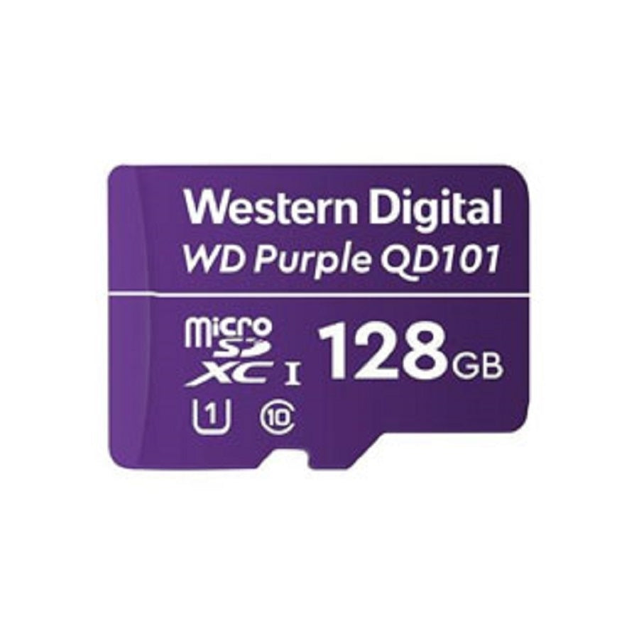 Memoria WD Purple 128GB microSDXC - Videovigilancia 24/7, Clase 10, Resistente