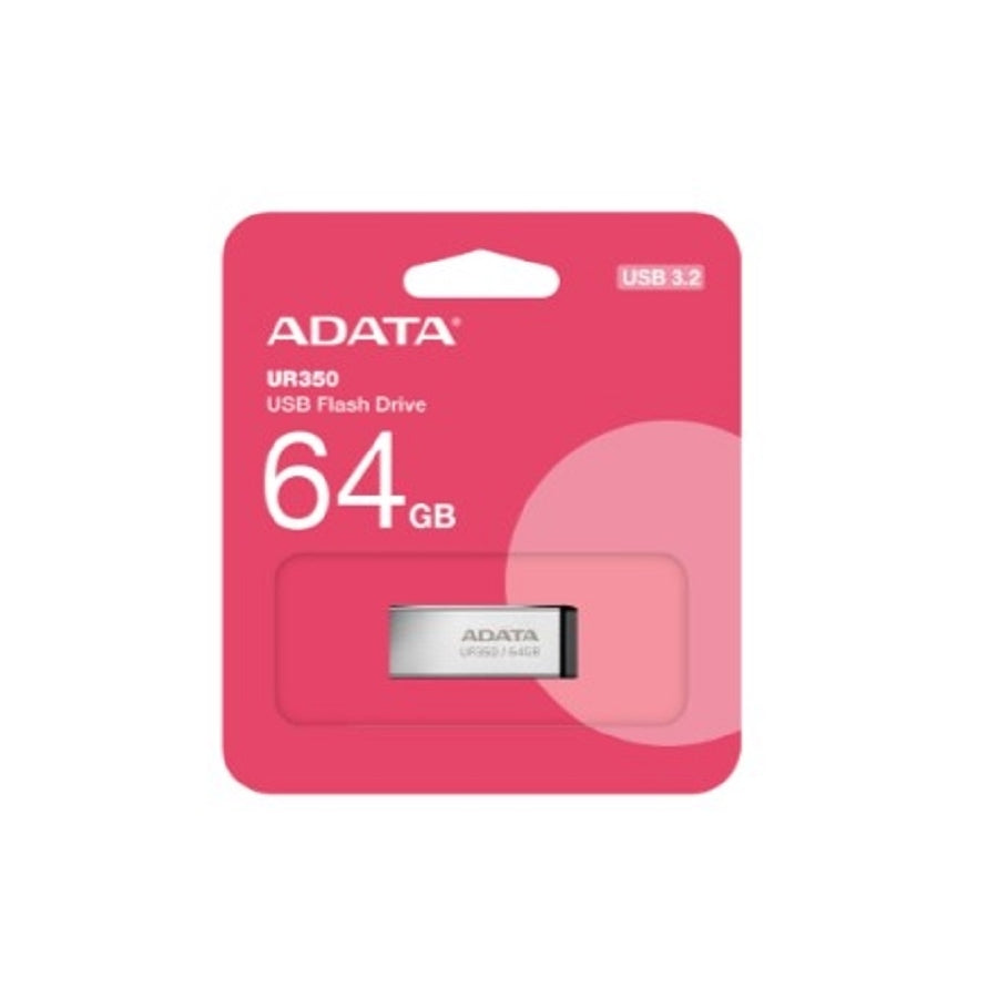 Memoria USB ADATA UR350 64GB USB 3.2 - Metálica, 100MB/s, 5 años garantía