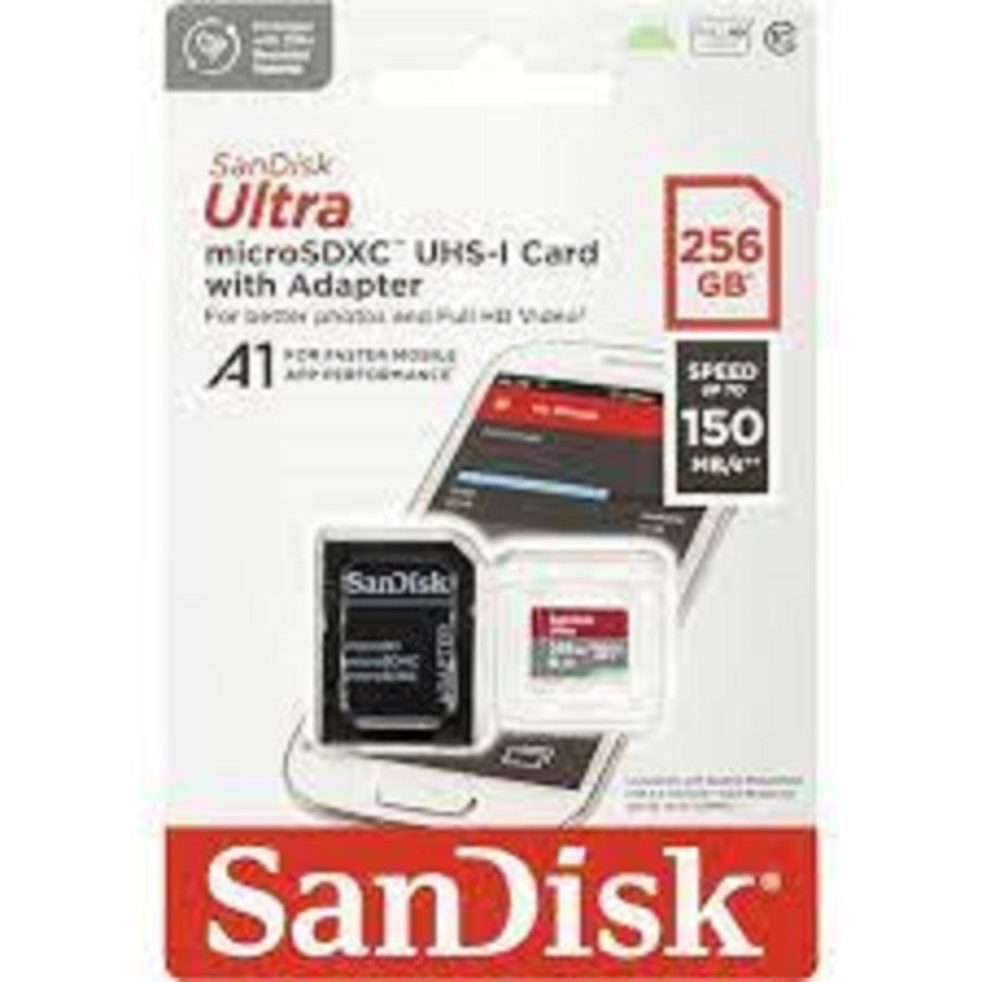 Memoria SanDisk Micro SDXC 256GB Ultra - 150MB/s Clase 10 con Adaptador Imagen principal del producto