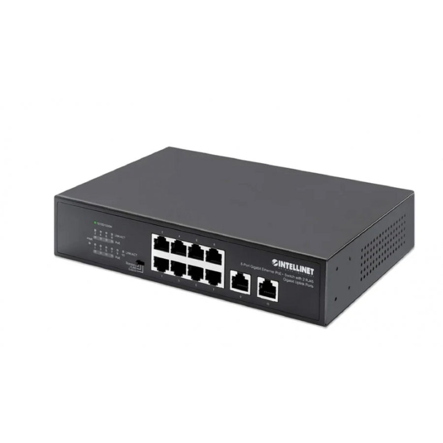 Switch POE INTELLINET 561402 - 8 Puertos PoE+ Gigabit 120W