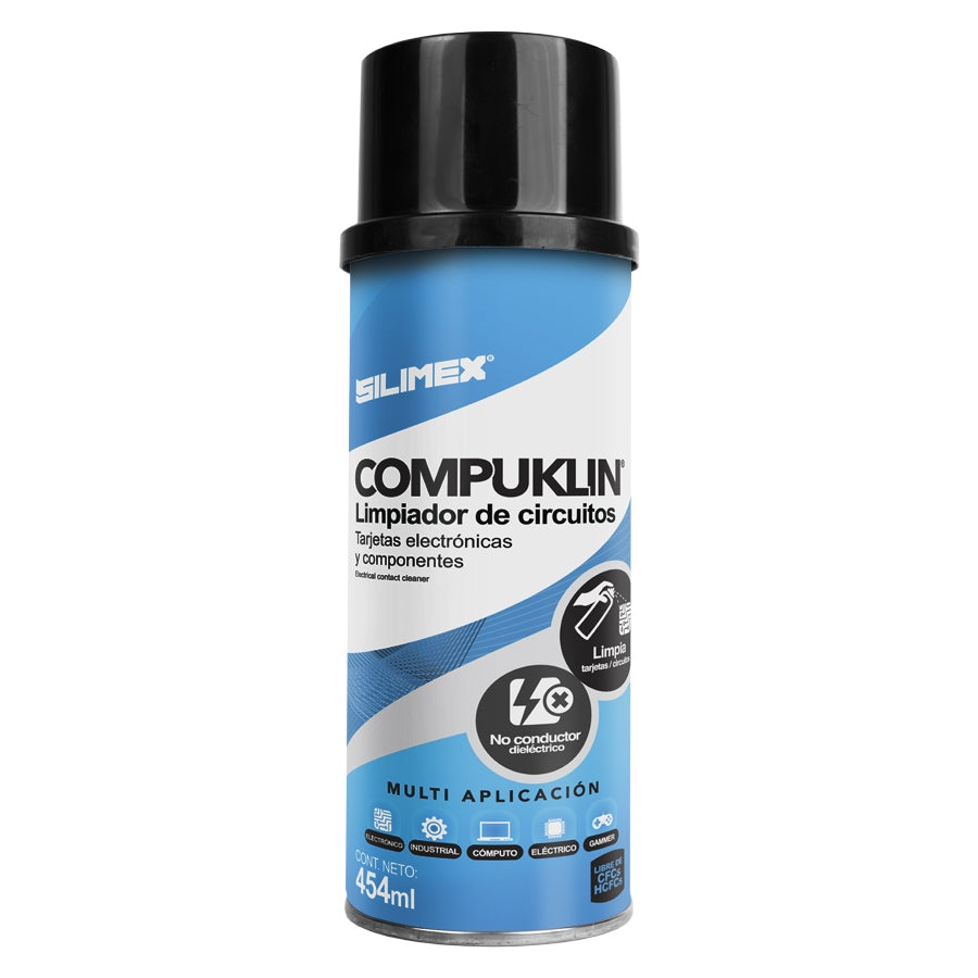 Aerosol Compuklin Limpiador Desengrasante de Tarjetas Electrónicas 454ml - SILIMEX