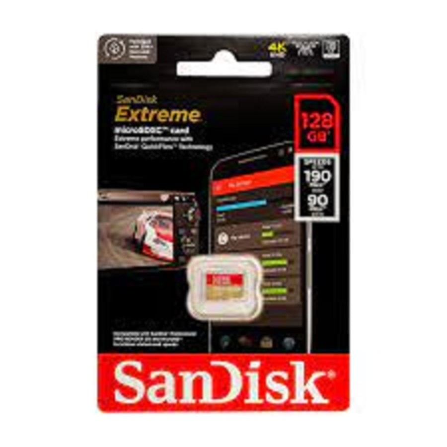 Memoria SanDisk Micro SDXC 128GB Extreme - 190MB/s, Clase 10, A2, V30