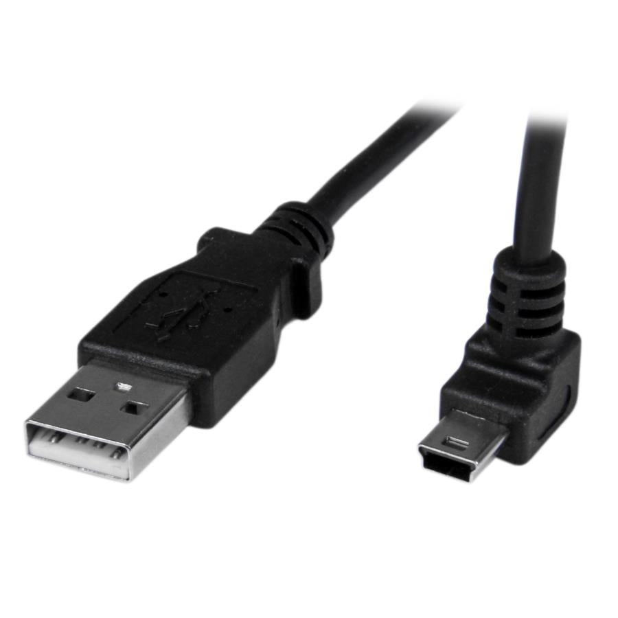 Cable Adaptador USB A a Mini USB B 1M StarTech Ángulo Superior - Blindado