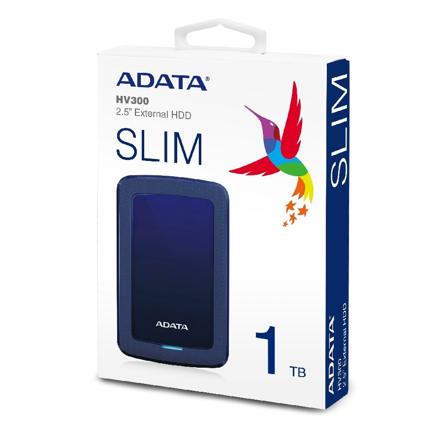 Disco Duro Externo ADATA HV300 1TB USB 3.2 - Portable 2.5 Azul