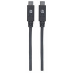 Cable USB-C Manhattan 355223 - USB 3.1 10Gbps 5A 1 Metro Negro