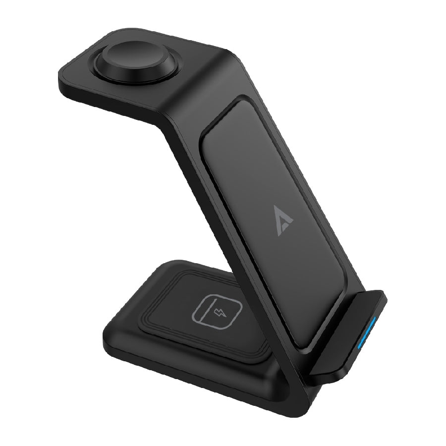 Cargador de Escritorio Acteck Energon S-Mate AC-937153 - Inalámbrico QI 15W, 3 Dispositivos Imagen principal del producto
