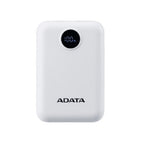 Power Bank ADATA C10022 10000mAh - Carga Rápida USB-C, Batería Blanca