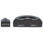 Switch HDMI Manhattan 207416 - 2 Entradas 1 Salida, Full HD 1080p