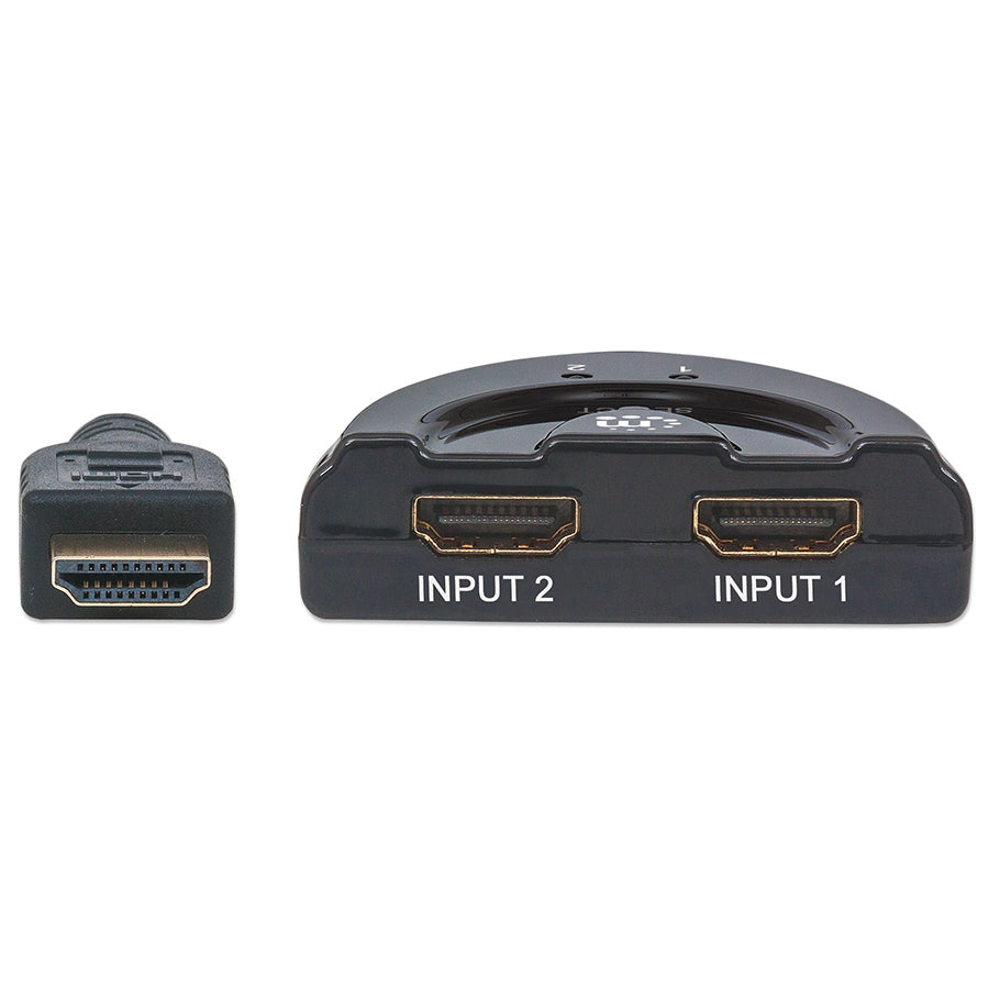 Switch HDMI Manhattan 207416 - 2 Entradas 1 Salida, Full HD 1080p