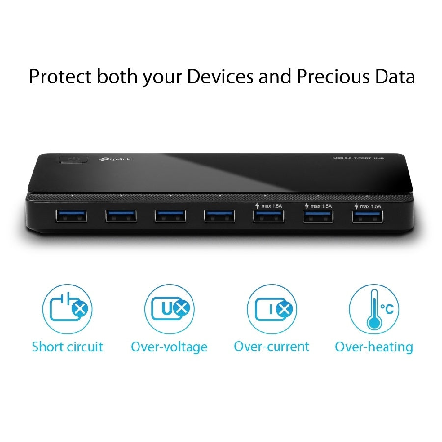 Hub USB TP-Link UH700 - 7 Puertos USB 3.0 con Alimentación Externa Imagen secundaria del producto
