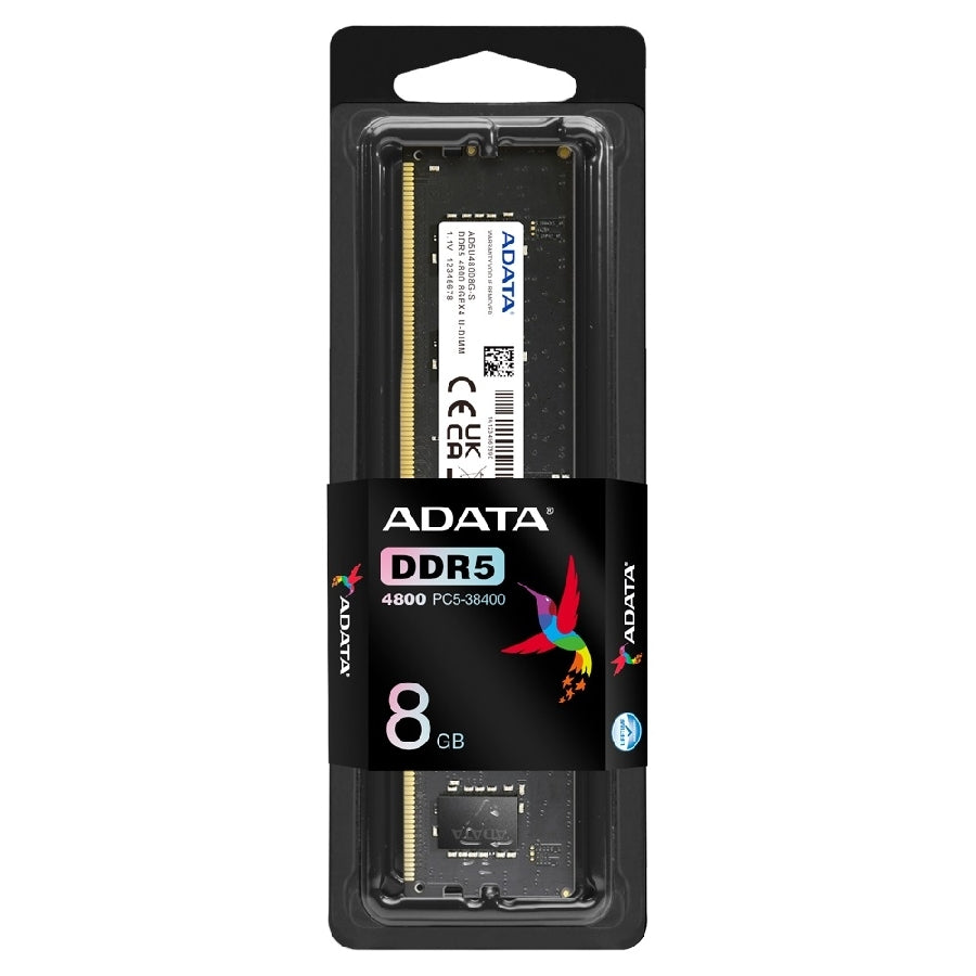 Memoria ADATA DDR5 8GB 4800MHz - U-DIMM 288 Pines, CL40, 1.1V