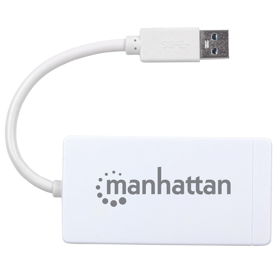 Hub USB 3.0 Manhattan 507578 - 3 Puertos + Adaptador Gigabit Ethernet