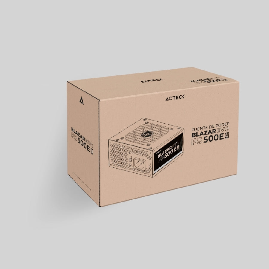 Fuente de Poder Acteck Blazar Evo 500W SFX - Ventilador 80mm, 68% Eficiencia