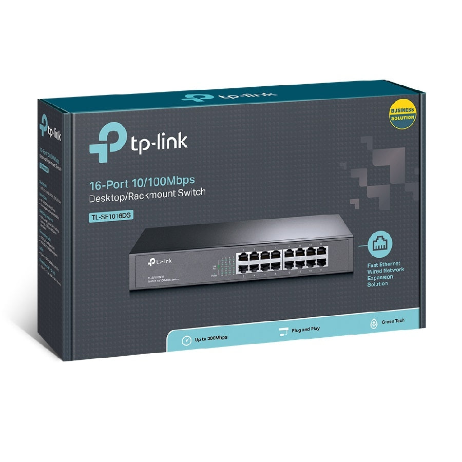 Switch TP-Link TL-SF1016DS 16 Puertos 10/100 Mbps - Montable en Rack Imagen principal del producto