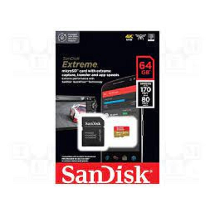 Memoria SanDisk Micro SDXC 64GB Extreme - 170MB/s 4K Clase 10 A2 V30 Imagen secundaria del producto