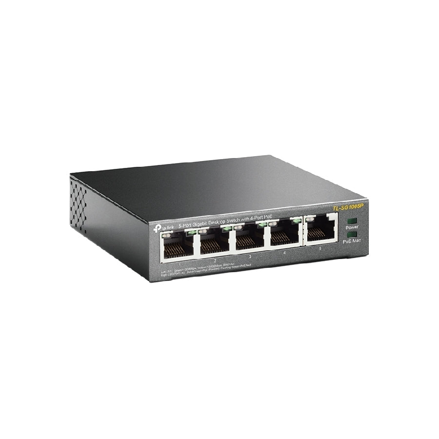 Switch TP-Link TL-SG1005P 5 Puertos Gigabit - Con 4 Puertos PoE